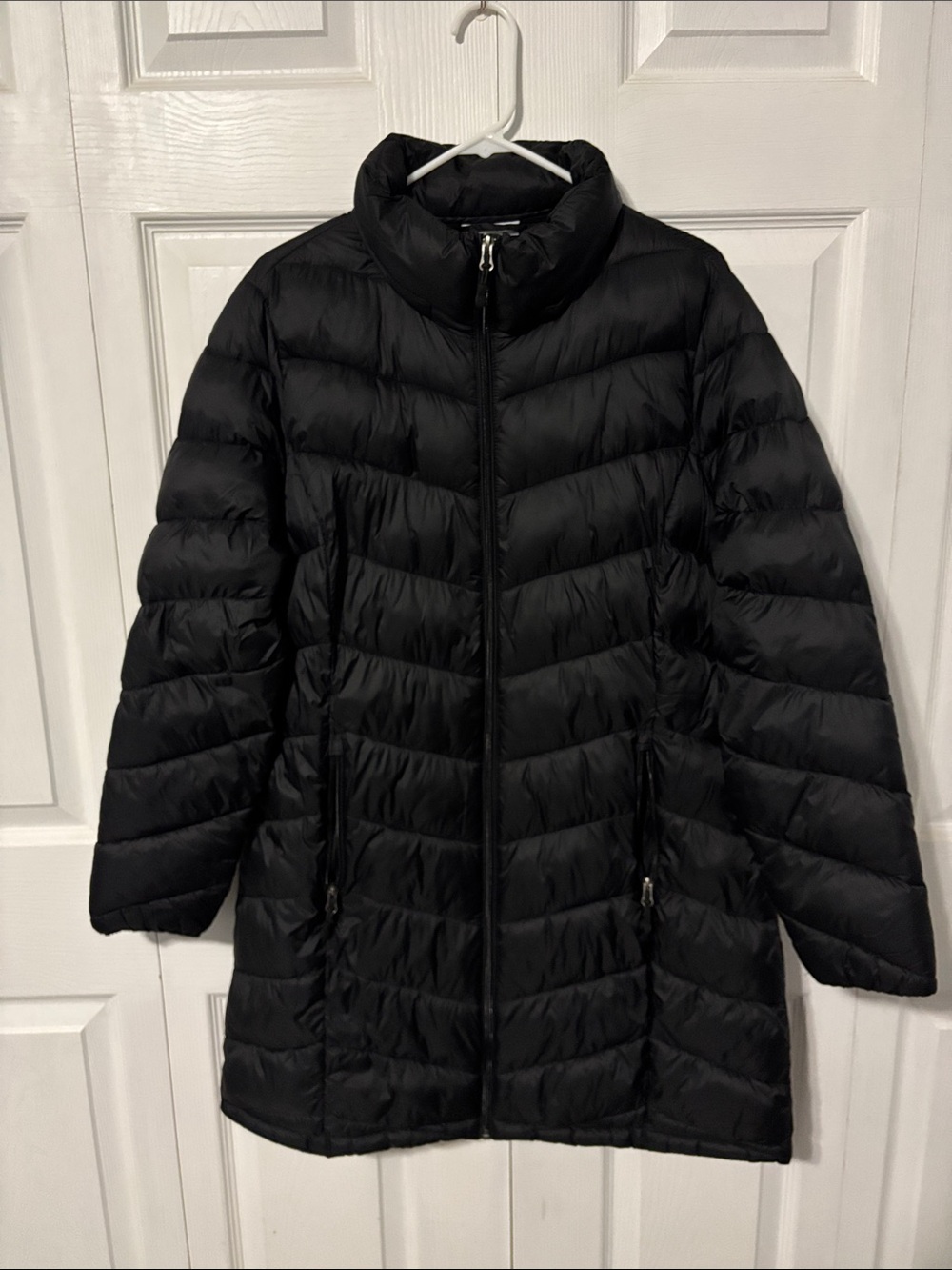 Charter Club Black Long Packable Puffer Coat